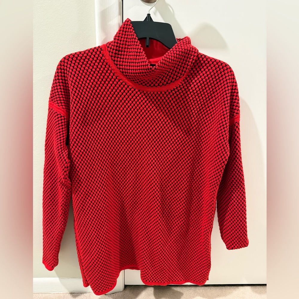 Vera Wang Red Cowl Neck Sweater